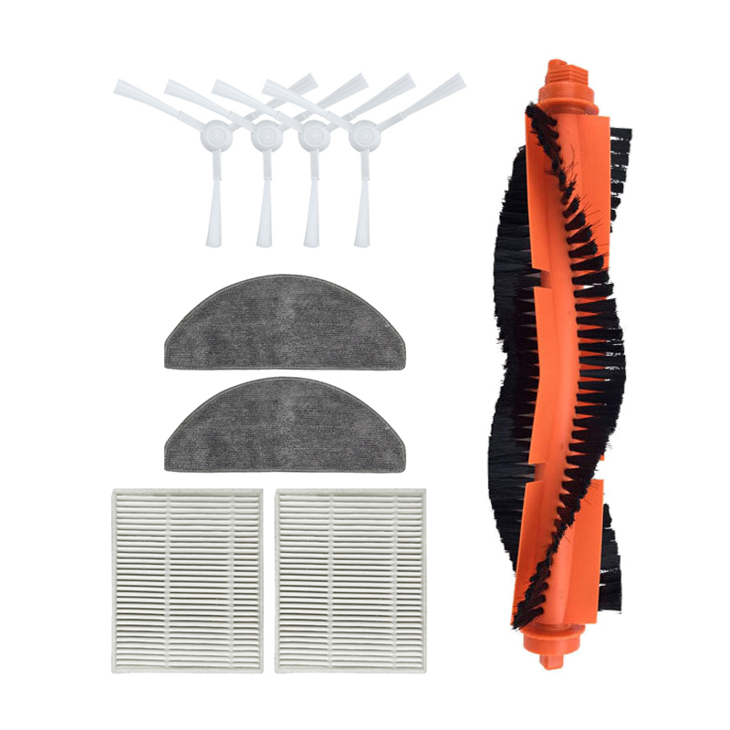 Aspirador De Robô Escova Principal + Lateral + Pano De Esfregão + Filtro HEPA Para Xiaomi E10 B112 E12 C103 3c (Edição Melhorada) 3c Mais Substituição De Acessórios E10C