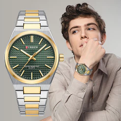 CURREN Relógios Masculinos Marca Original Novo Ponteiro Luminoso Simples Discador De Aço Inoxidável Correia Fashion Business Casual Sports Quartz Waterproof 8439 X