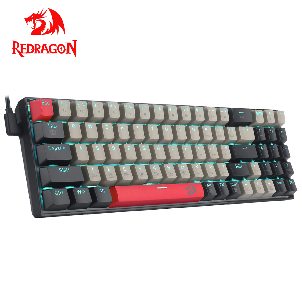 REDRAGON K688 USB Mini Teclado De Jogo Mecânico Interruptor Azul Vermelho 78 Teclas Gamer Com Fio Para Computador PC Portátil