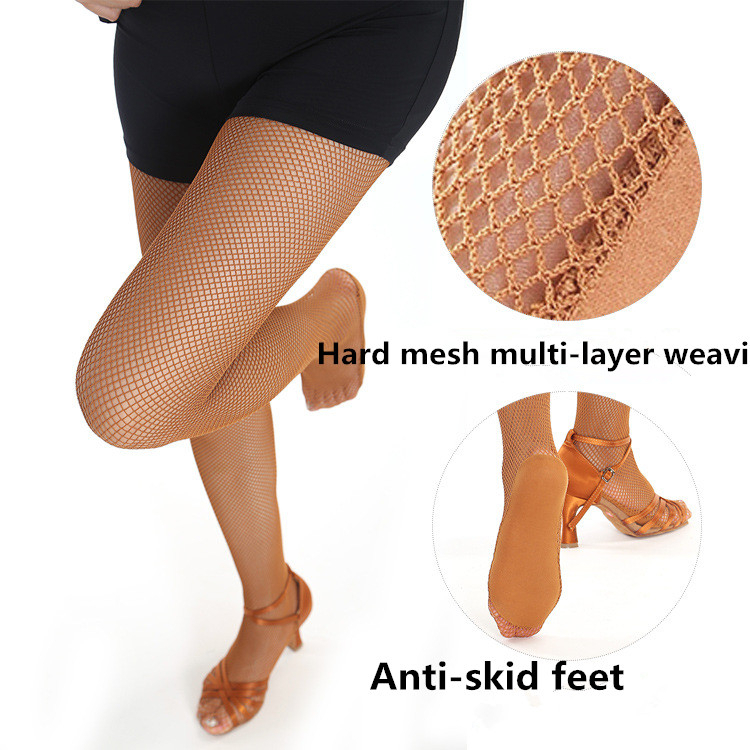 Meias-Calças De Dança Latinas Para Mulheres , Profissionais Fishnet Tights Latin Dance For Women