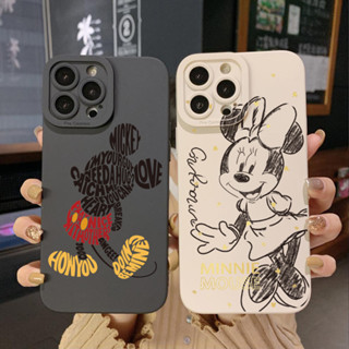 Para Samsung Galaxy A33 A53 A73 5G A32 A52S A72 A31 A41 A71 Desenho Mickey Minnie Square Edge Capa Protetora Len Completa