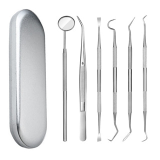 Tempo Limitado Especial 6 Pacotes Kit Odontológico De Instrumentos Odontológicos Oral De Sonda De Espelho Pinça De Gancho Ferramentas De Limpeza Dentária Dos Dentes