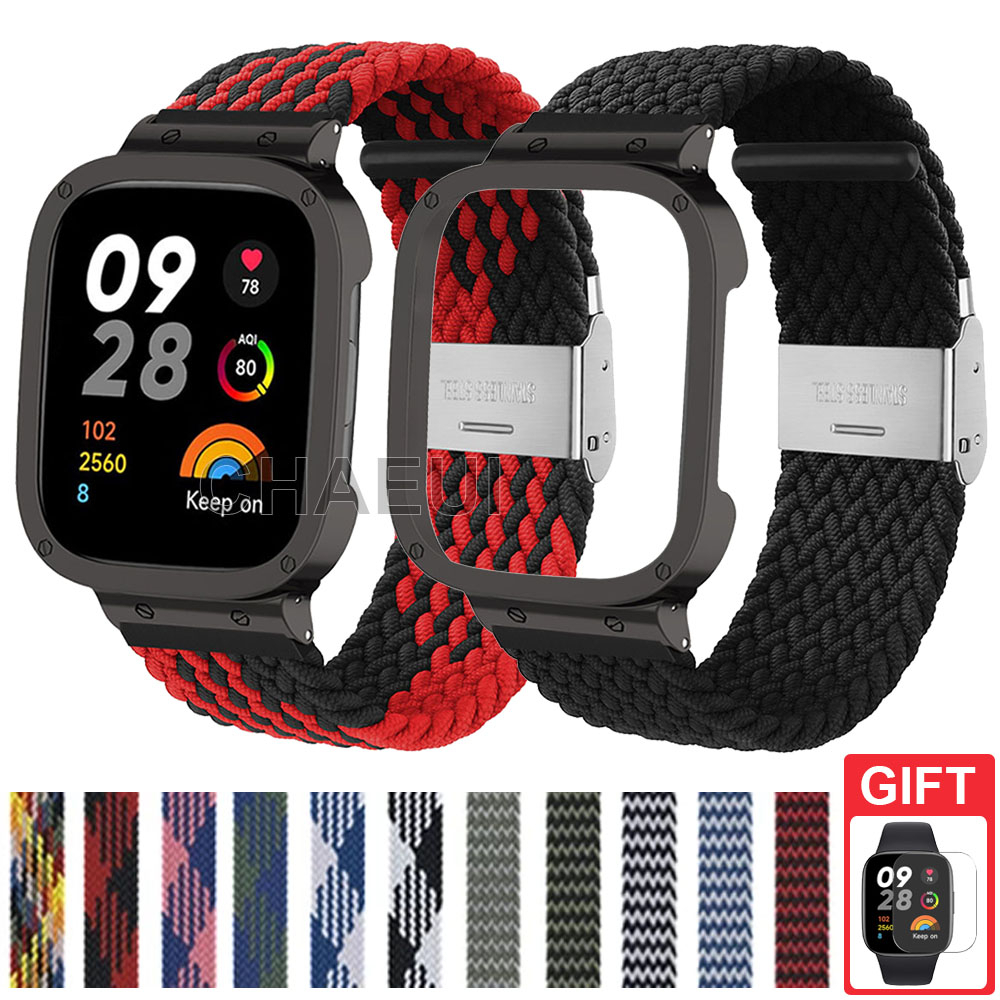 Pulseira De Nylon Com Capa Trançada Para Redmi Watch 6 5 4 3 2 Lite