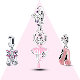 925 Encantos De Prata Encaixam Pulseira Original De Presente Ballet Girl Dance Shoes Beaded DIY Beads em Oferta na Shopee