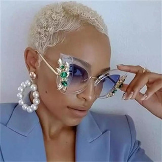 Moda Óculos De Sol Clássico Retro Olho De Gato Diamante Festa Casual Femininos