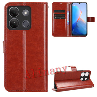 Infinix Smart 7 HD Caixa Flip PU Carteira De Couro Tampa Traseira Smart7 De Telefone