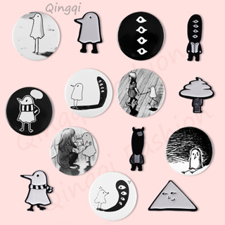 Engraçado Goodnight Punpun Broches Oyasumi Broche De Lapela De Alfinete De Esmalte Metal Crachá Jóias De