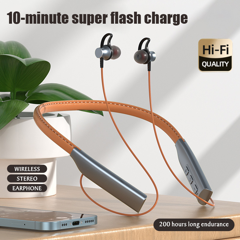 Novo pescoço montado Bluetooth em fones de ouvido, fones de ouvido sem fio …