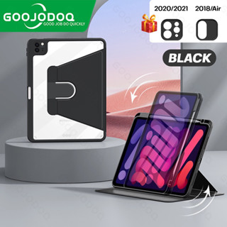 GOOJODOQ Para iPad Mini 6 Estojo pro 11 2021 Air 4 2020 10.2 Gen 360 Rotação Com Porta-Lápis
