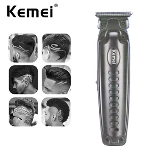 Kemei 1579 PRO Aparador De Cabelo Sem Fio Barbeador 0mm Zero Gapped Clipper Acabamento Da Máquina De Corte Detalhe De Alto Desempenho Perfil Baixo