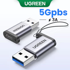 Adaptador USB C Para Fone De Ouvido Ugreen OTG 3.0 Macho Fêmea Tipo Huawei Aamsung Laptop
