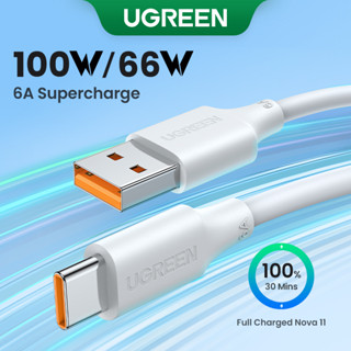 Cabo De Dados UGREEN 100W USB Tipo C 6A Para Huawei Honor 66W Carregador Rápido Xiaomi Super Carga