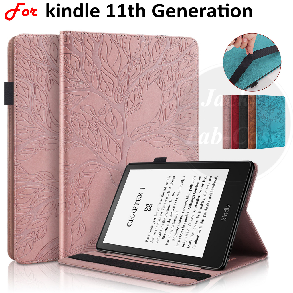 Para O Novo Tipo Básico 2022 Lançado kindle 6,0 " (Modelo : C2V2L3) Estojo De Couro 3D De Alta Qualidade Paperwhite 5 11a Geração 2021 6,8 Polegadas M2L3EK M2L4EK Tampa Flip Stand Carteira