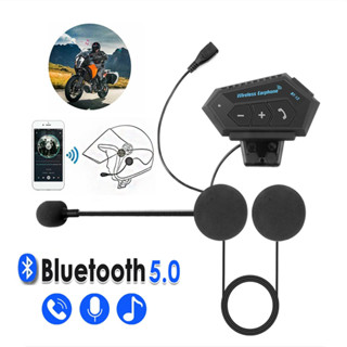 Bt Capacete Da Motocicleta Fone De Ouvido Sem Fio, Kit Mãos Livres Bluetooth Estéreo Chamada, Portátil À Prova D 