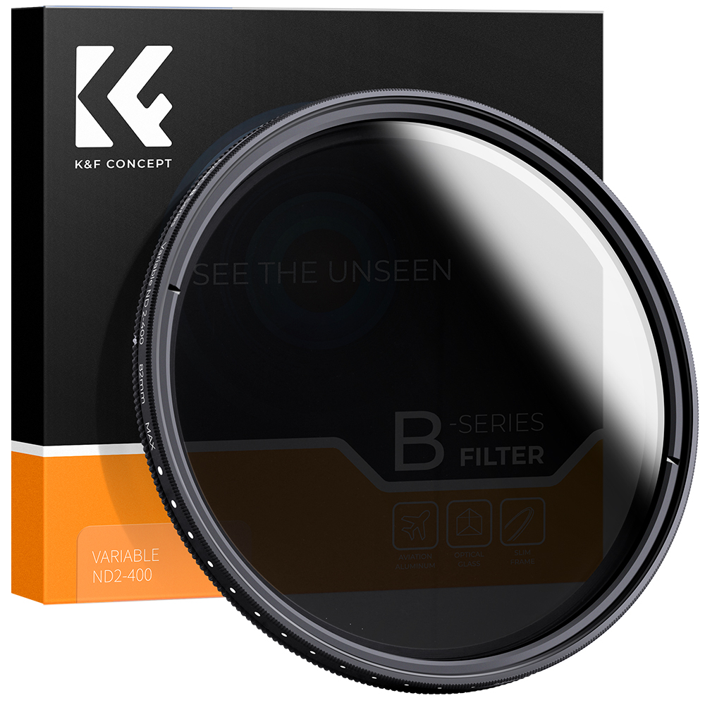 K & F Concept Variável ND2-ND400 ND Filtro De Lente (1-9 Stops) 37/40.5/43/46/49/52/55/58/62/67/72/77/82mm Densidade Neutra Ajustável Revestimento Ultra-Slim/Nano (Série B)