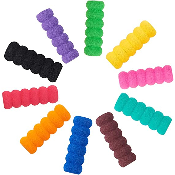 10Pcs Pega Lápis De Espuma Macia Porta-Antiderrapante Capa Colorida Para Crianças E Adultos Desenho De Escrita À Mão Cor Aleatória
