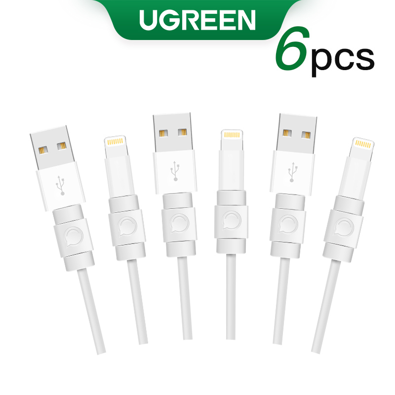 Protetor De Cabo UGREEN Somente Para USB A O Original Do iPhone Lightning , MFi Cable Saver (6 Peças) , iPhoneXs/XR