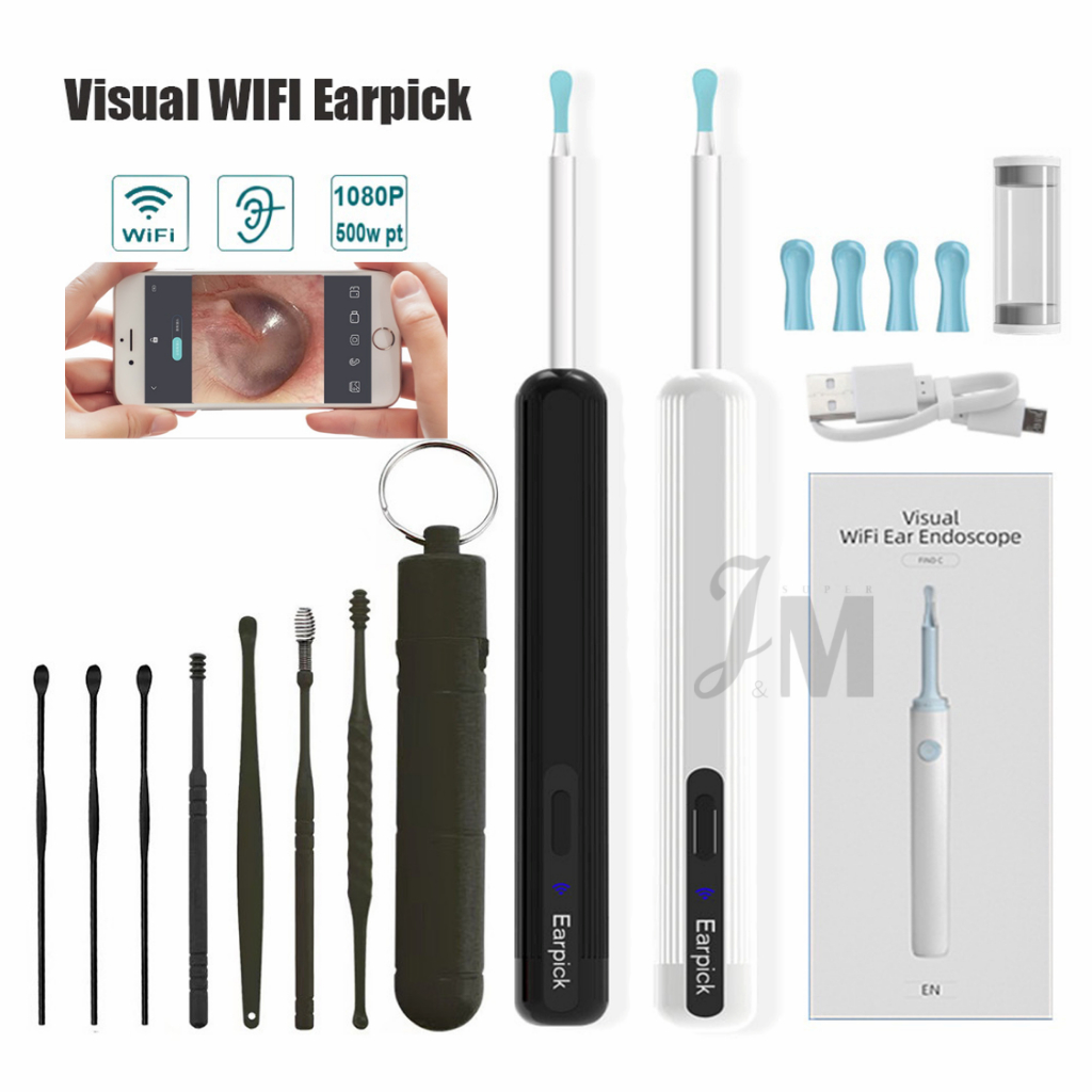 Limpador De Ouvido Com Câmera 1080P Visual Inteligente Sem Fio NP20 Otoscópio Para Remoção De Cera Com Endoscópio De Câmera