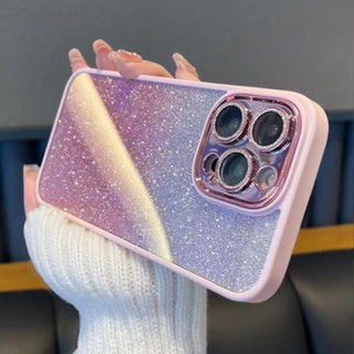 Novo Gradiente De Luxo Diamante Transparente TPU Estojo De Proteção De Lentes Para iPhone 15 14 13 12 11 Pro Max