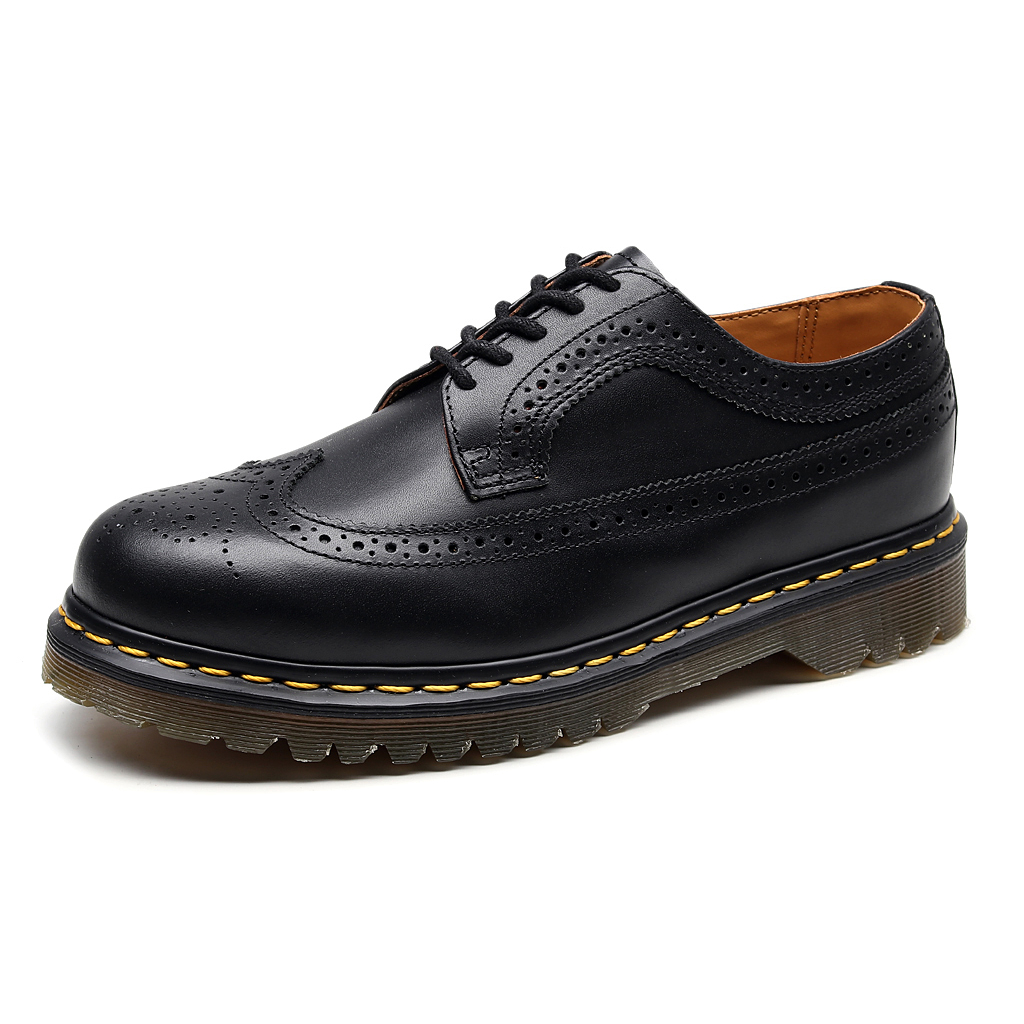 Dr.Martens 3989 Sapatos De BROGUE Liso Couro Oxford VINTAGE Tamanho 35-46