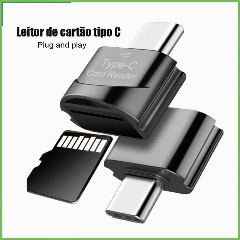 Mini Leitor De Cartão De Memória Inteligente USB 3.0 Tipo C Para Micro-SD TF Adaptador OTG Notebook Android