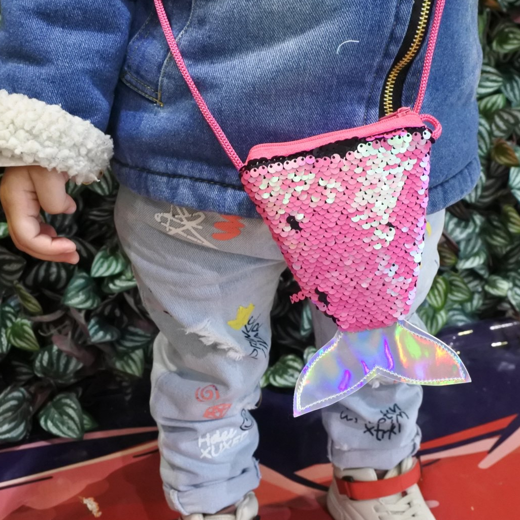Lantejoulas De Cauda De Sereia Bolsa Meninas Carteira Porta Bolsas Crianças Presentes