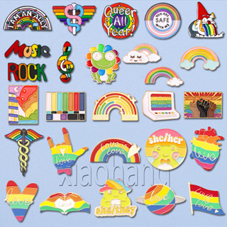 Esmalte Arco-Íris Colorido Fofo Criativo LGBT Broche De Metal Crachás Lapela Alfinete Orgulho Jóias Presentes Acessórios