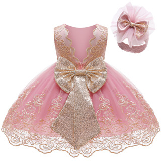 Toddler Kids Bowknot Concurso Princesa Vestido De Noiva Para Bebê 1 Ano Vestidos De Festa De Aniversário