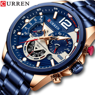 CURREN Marca Top Luxo Original Relógio Masculino Moda Esportes Lazer Quartzo Impermeável 8395xs