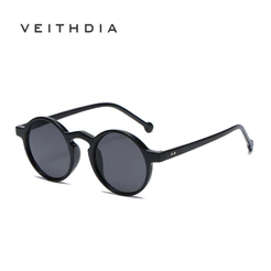 VEITHDIA Novos Óculos De Sol Redondos retro Pequenos Para Homens E Mulheres Estilo punk S20141