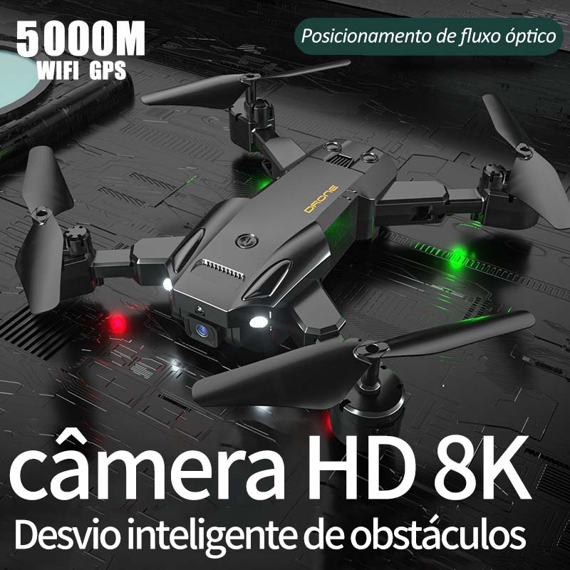 5G 8K HD Drone Câmera Dupla Profissional GPS FPV Evitar Quadricóptero Dobrar Posição De Fluxo Óptico Bateria RC Distância 5000M