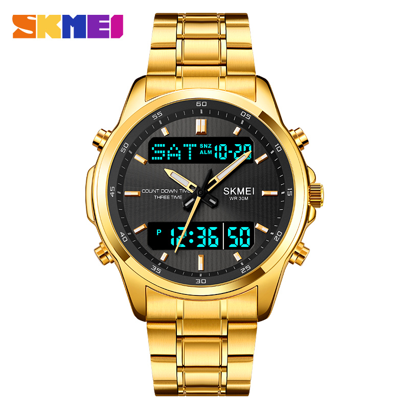 Relógio De Pulso Digital SKMEI À Prova D'água relogio masculino 3 Time Countdown Timer