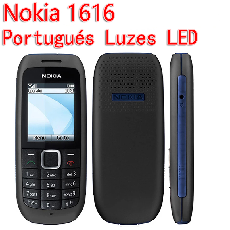 Imagem Celular Básico Nokia 1616 Gsm Desbloqueado Original Com Idioma Portuguesa