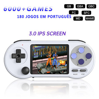 Console Portátil De Jogo Sem Fio IPS De 3 Polegadas 2 Player Mini Retro 6000 + Games TV Game Saída AV Para GBA Sega SNES