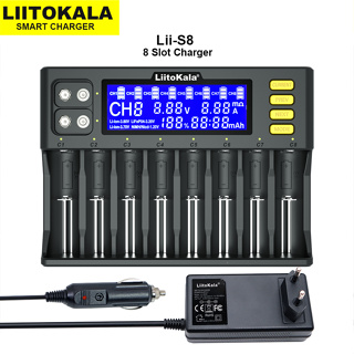 Li-ion LiitoKala Lii-S8 PD4 3.7V NiMH 1.2V FePO4 3.2V IMR 3.8V Para 18650 26650 21700 em Oferta na Shopee