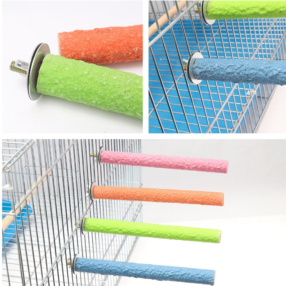Pet Brinquedos Da Mastigação Do Pássaro Papagaio Poleiros Plataforma Estande Brinquedo Gaiola Pata Moagem Limpo Para Mordidas Parakeet Produtos Animais De Estimação 5-25 Cm