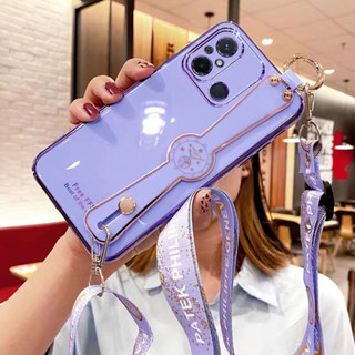 Capinha redmi 12C 11A Com Alça De Pulso Galvanizada Cabo Suspenso