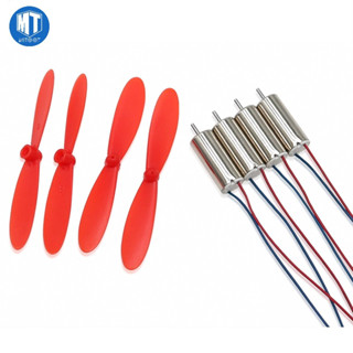 4 x DIY DC 3.7V 50000RPM 716 Motor De Alta Velocidade Coreless Com Hélice Cw CCW De 55MM Para Micro FPV Quadcopter