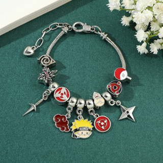 Pulseiras Naruto Charmes Anime Figura Pingente Correntes De Mão Village De Kino Hagakure Akatsuki Beads Bangles Cosplay Jóias