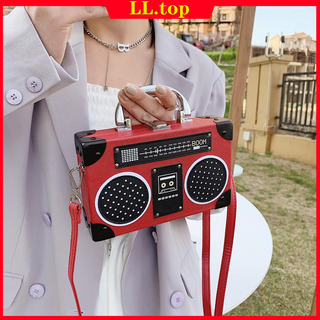 Bolsa Para O Novo Estilo Mensageiro Da Moda Pequena Quadrada Rádio Exclusivo Ombro Gravador De Bolsas
