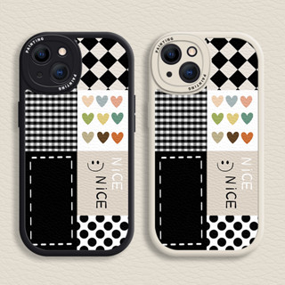 Capa Macia Para iPhone 14/13/12/11 Promax Preto E Branco Padrão Xadrez 6/7/8 Plus/X/XR/Xs Max