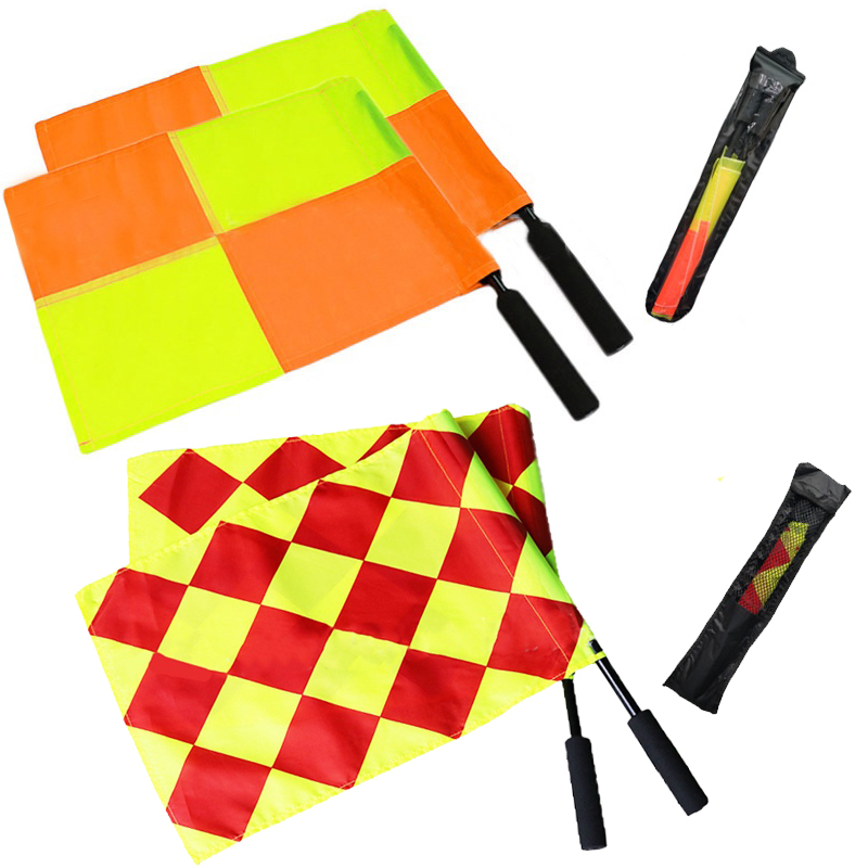 1 Par Bandeira De Árbitro Esportiva Com Alça De Aço Inoxidável Para Equipamento