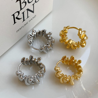 Brincos Irregulares Ondulados Para Mulheres De Metal De Cobre Retro Trendy Design Simples Temperamento Moda Sênior Jóias