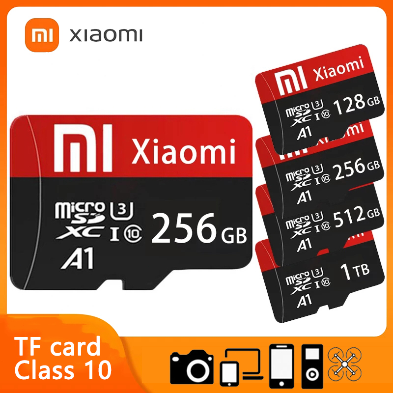 Xiaomi 1TB 128GB Câmera Cartão De Memória Flash De Alta Velocidade SD 512GB 256GB 64GBSD 32GBMicro TF/16GB 8GB Compatível Com Telefone Celular Para Computador