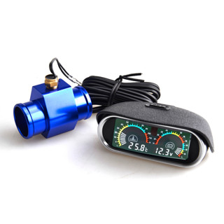Medidor Automático LCD De Temperatura E Voltímetro De Água 2 Em 1 Com Adaptador De Tubo De Junta 1/8NPT OD 26MM-40MM