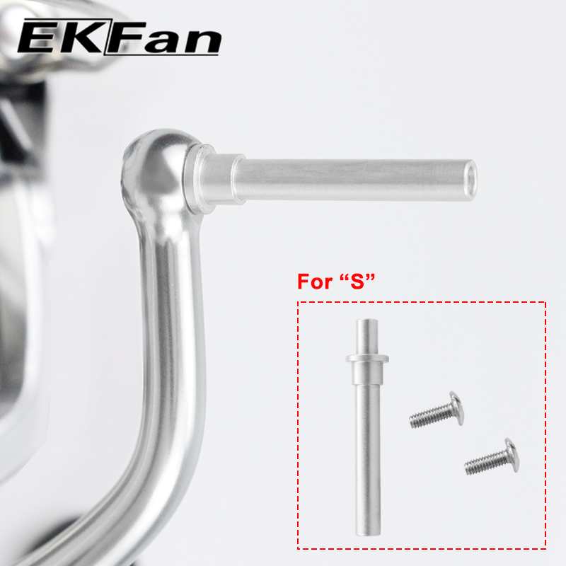 EKfan Stainless steel shaft For Shimano Fishing Reel tools Spinning Baitcasting Shaft With screws diy parts
