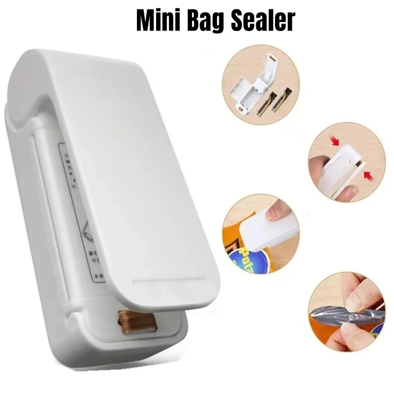 Mini Seladora De Sacos Térmicos De Plástico Para Alimentos Fechamento Embalagem Portátil Acessórios De Cozinha