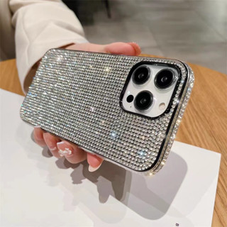 Capa De Silicone Macia De Luxo Glitter Rhinestones Para iPhone 15 11 14 12 13 Pro Max 14Plus 15Plus Shniy Diamond