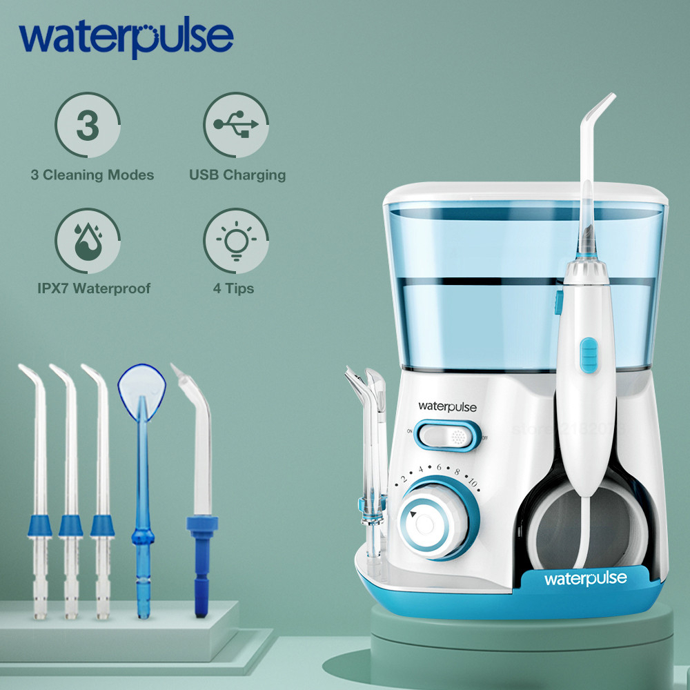 Waterpulse V300G 100-240V Irrigador Oral Pick Water Jet Dental Flosser Hydro Set 800ML Capacidade Limpador