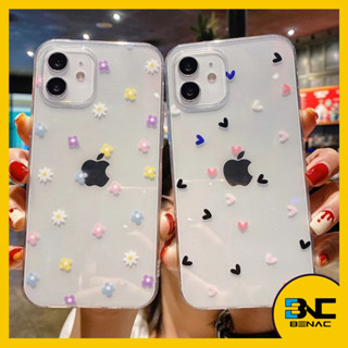 Capa De Telefone Para iPhone 14 11 Pro Max 12 13 Mini 7 8 Plus X XR XS Cartoon Transparente Coração De Amor TPU Macia